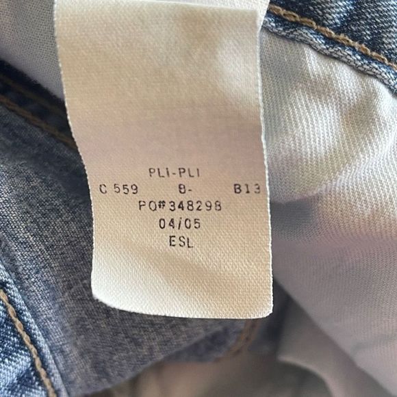 Tommy Hilfiger 00’s Low Rise Flare Hiphugger Denim Jeans - Leather Flag Patch - Picture 5 of 15